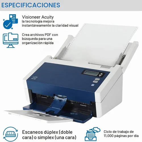 Vista 2 de Xerox DocuMate 6460 - Escáner de documentos dúplex para PC, alimentador automático de documentos