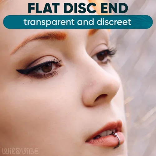 Vista 5 de Aretes de nariz transparentes para el trabajo – Anillos de nariz transparentes en forma de L – Anillos de nariz de plástico Bioflex para cirugía