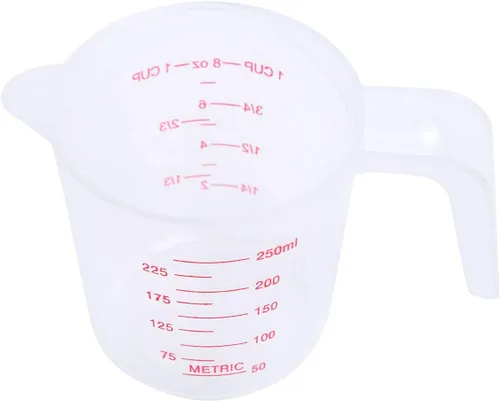 Vista 5 de iiniim Taza medidora plástica clara de la cocina, 8.5 fl oz/16.9 fl oz/33.8 fl oz claro 8.5 fl oz