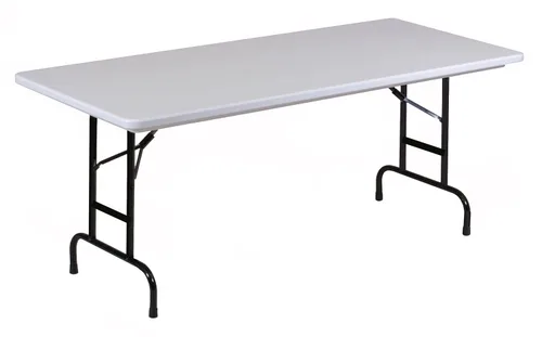 Vista 14 de Correll RA2448 24 serie R mesa plegable de acero inoxidable, altura ajustable para tareas comerciales, rectangular con 24 pulgadas de ancho y 48