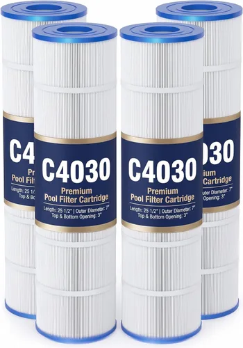 Vista 8 de Paquete de 2 cartuchos de filtro de piscina 4CH-949 de repuesto para Pleatco PWW50L, Filbur FC-0172, Waterway Teleweir 50, Rising Dragon 50