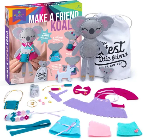 Vista 3 de Craft-Tastic Make a Friend Koala, manualidades para niños de 6 a 8 años, artes y manualidades para niños de 4 a 6 años, kit de manualidades
