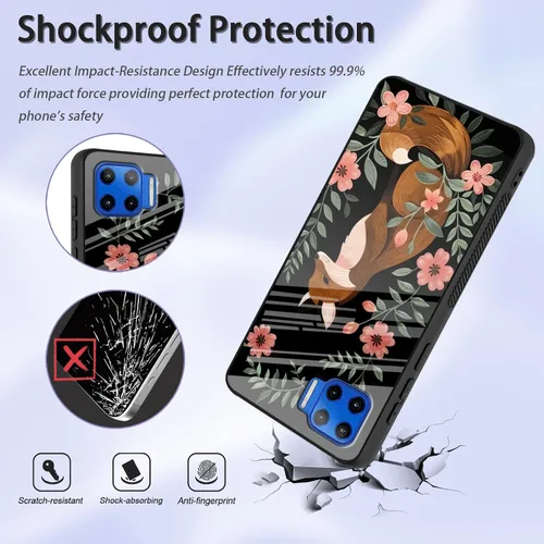 Vista 315 de Funda para Motorola Moto Edge 2022, cubierta trasera de vidrio templado con protector de pantalla, funda protectora a prueba de golpes para Motorola