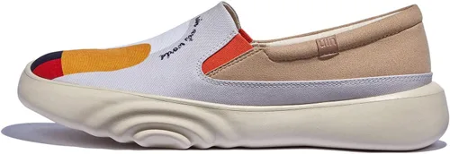 Vista 3 de UIN - Mocasines de mujer de tela, informales, ligeros, cómodos, a la moda, sin cordones, con estampado de arte chino, para caminar o ir de viaje