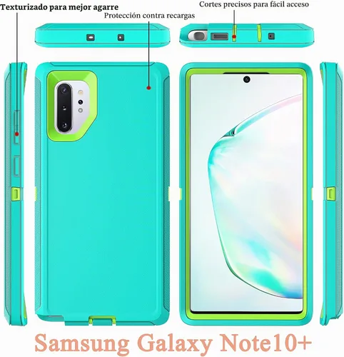 Vista 2 de YmhxcY Note 10 Plus - Funda con película de TPU flexible autorreparable (paquete de 2) y película protectora de pantalla para lente de cámara