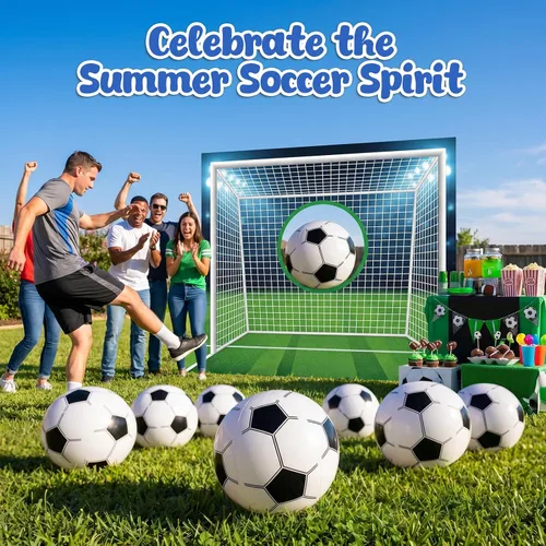 Vista 5 de FUTUREPLUSX 8 pelotas de playa, pelota de fútbol inflable de 12 pulgadas para niños, regalos de fiesta de verano, juegos acuáticos, decoraciones