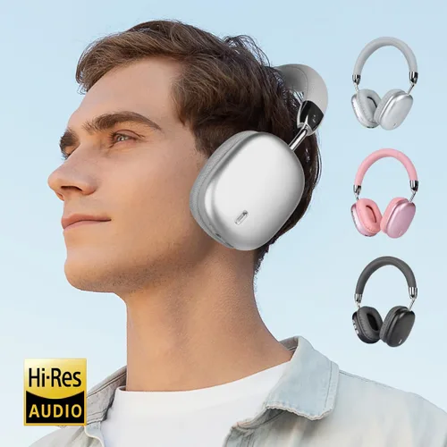 Vista 4 de AYI Auriculares inalámbricos Bluetooth de alta calidad con micrófono, sonido estéreo de alta fidelidad, plegable, recargable, compatible
