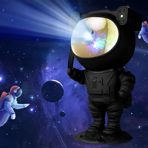 Vista 9 de Proyector de estrellas y galaxias astronautas, luz nocturna, Space Man Lander Astronauta Buddy Starry Nebula Proyector de techo Sky LED Starlight