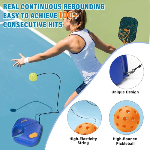 Vista 2 de Westant Match Buddy Pickleball Trainer - Pickle Ball Practice Rebounder with 2 Balls, Pickleball Training Aids for Adults, Kids, for Self Practice