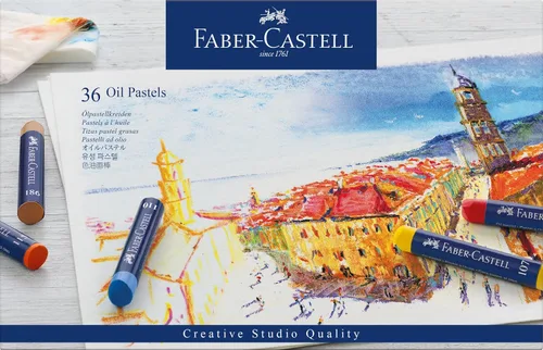Vista 2 de Faber-Castell Creative Studio Crayones Pastel al Óleo - 36 Colores Vibrantes