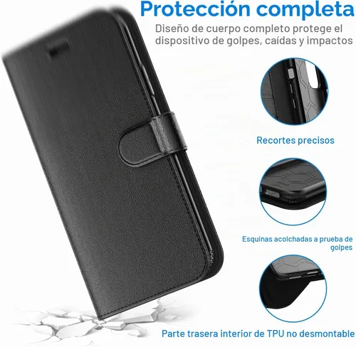Vista 7 de JETech Funda tipo cartera para iPhone 11, color negro