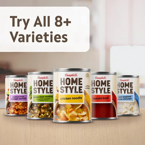 Vista 8 de Campbell's Homestyle Sopa de fideos con pollo, lata de 16.1 onzas