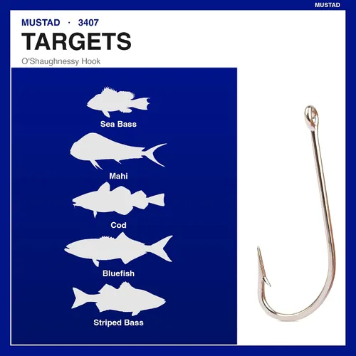 Vista 2 de Mustad 3407 Classic O'Shaughnessy - Gancho forjado, MVL-V1, Duratin