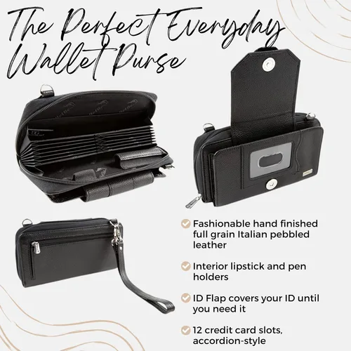 Vista 3 de Cartera cruzada para teléfono celular RFID para mujer