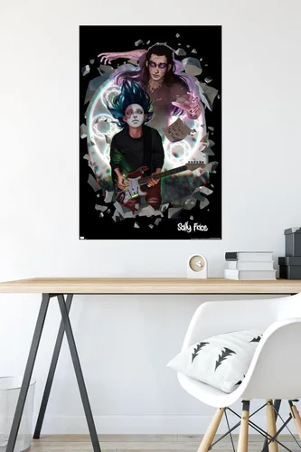 Vista 4 de Trends International Sally Face - Póster de pared de lluvia, 34 pulgadas de largo x 22.4 pulgadas, versión sin marco