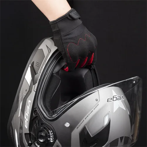 Vista 2 de EXCEREY Guantes de ciclismo, guantes de motocicleta para ATV MTB, pantalla táctil completa, guantes de carreras de bicicleta de montaña, deportes al