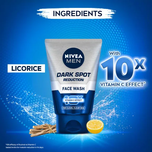 Vista 6 de Nivea Lavado facial para hombre con reducción de manchas oscuras (10 veces blanqueador), 3.4 fl oz