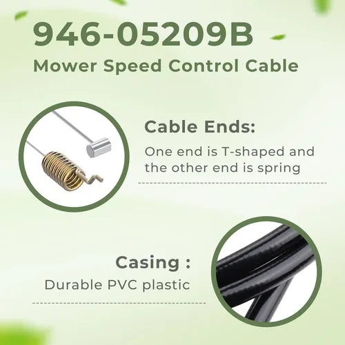 Vista 6 de 946-05209B Cable de control de velocidad compatible con cortacésped Cub Cadet Z SC IP HW HW EQ EQ E 500 300 y MTD 12ABB22J799, repuesto de cable