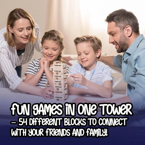 Vista 5 de Preguntas de torre rompehielos Tumbling Tower Game - Para todos - 54 divertidas ideas para iniciar conversaciones - Excelentes juegos familiares