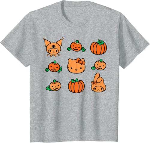 Vista 33 de Camiseta de Halloween Hello Kitty My Melody Kuromi Pumpkins