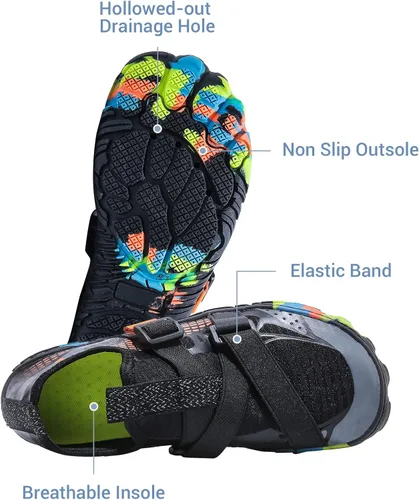 Vista 4 de SPUKEP Zapatos de agua para mujeres y hombres de secado rápido antideslizantes calcetines acuáticos ligeros para natación surf playa piscina yoga