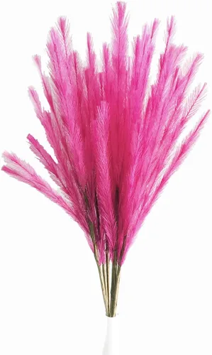 Vista 10 de UiiziC Hierba de Pampas Artificial 8 PIEZAS 30"/76cm Flores Artificiales Secas Esponjosas Hierba Ascendente para Rellenos de Jarrones Ramos de Bodas