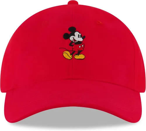 Vista 2 de Disney Gorra de béisbol de Mickey Mouse para hombre, sombrero de papá a presión