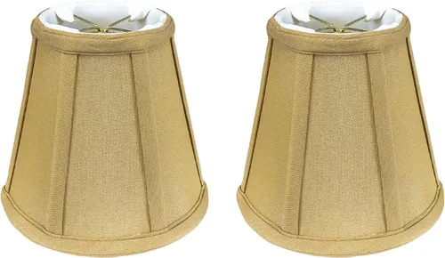 Vista 54 de Royal Designs, Inc. BS-707FC-6AGL Deep Empire Basic - Pantalla para lámpara con clip de llama, 3.5 x 6 x 5.75 pulgadas, color dorado antiguo