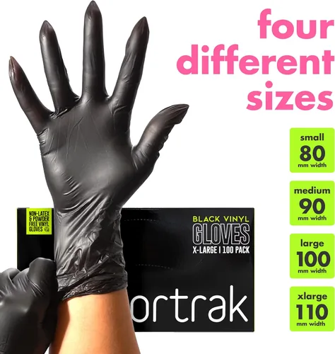 Vista 6 de Colortrak Disposable Powder Free Vinyl Gloves, Single-Use, Latex-Free, Powder Free, Ambidextrous