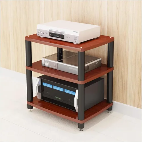 Vista 14 de Soporte para medios de audio y video, soporte de TV para juegos y estante estéreo, torre de audio, soporte para reproductor de grabaciones, pequeño