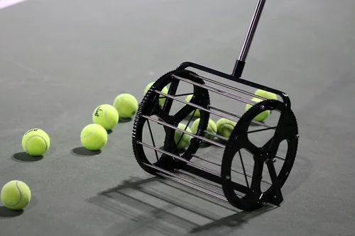 Vista 2 de Tolva de pelota de tenis para entrenadores y jugadores de tenis, escuelas y clubes, equipo/accesorio para canchas de tenis