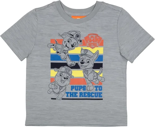 Vista 3 de Nickelodeon Paw Patrol Pups To The Rescue - Conjunto de 3 piezas para niños, camiseta de manga corta, pantalones cortos y pantalones deportivos