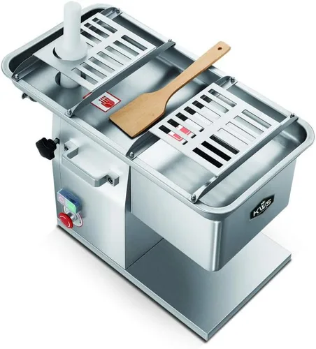 Vista 3 de KWS JQ-58 Duo Function Commercial 1950W 2.6HP Cortador eléctrico de carne fresca de 0.118 in + picadora de carne de acero inoxidable, máquina todo