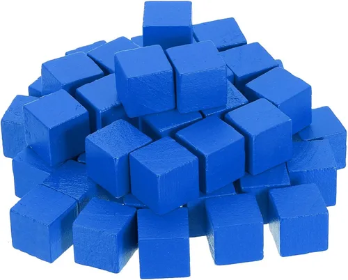 Vista 7 de uxcell 80 bloques de madera para manualidades, cubo de madera sin terminar de 0.8 pulgadas, bloque cuadrado de madera maciza en blanco para Rosa