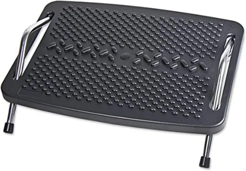 Vista 3 de IO CREST - Reposapiés ergonómico para debajo del escritorio con 3 posiciones de ángulo, ajuste de ángulo de inclinación de 30 grados, textura Negro