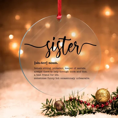 Vista 16 de Definición de sustantivo de alcohol, adorno acrílico de Navidad, decoración de árbol de Navidad, definición divertida, adorno de árbol de Navidad