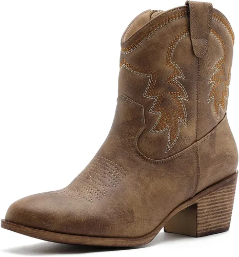 Vista 12 de GLOBALWIN Botas vaqueras marrones para mujer 22yy10 negro2