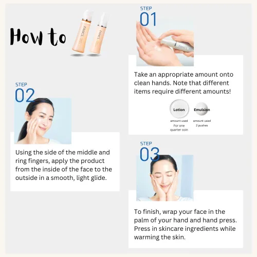 Vista 8 de FANCL Enrich+ Lotion II - Loción facial japonesa antienvejecimiento con niacinamida, tóner hidratante sin conservantes para firmeza y elasticidad