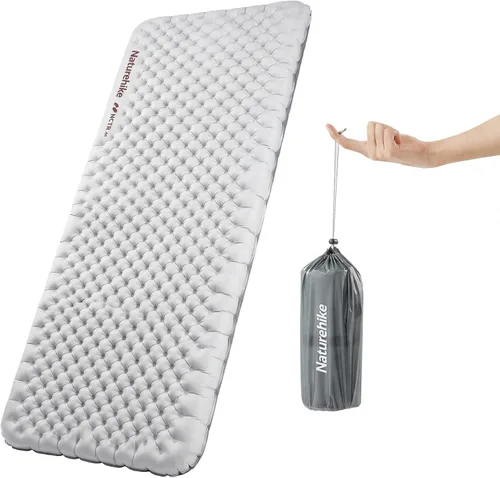 Vista 9 de Naturehike - Colchoneta de dormir ultraligera sin PFAS con R5.8, 3.2 pulgadas de grosor, almohadilla inflable para mochilero, para campamento