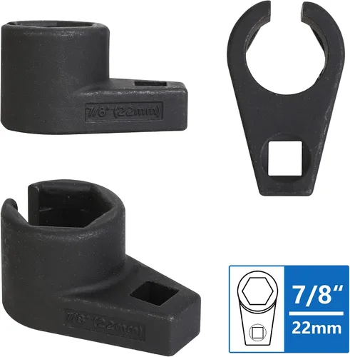 Vista 2 de 5 piezas de zócalo de sensor de oxígeno automotriz, M12×1.25MM y M18×1.5MM Roscas Chaser, llave de sensor O2