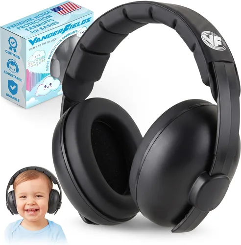 Vista 12 de Vanderfields Protección de oídos para bebés y niños pequeños - Orejeras para bebés con protección contra el ruido infantil - 21dB NRR - Edad 3 meses