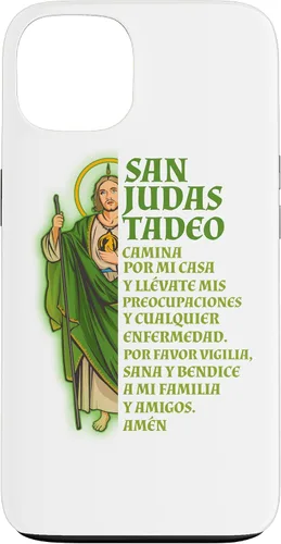 Vista 7 de Funda para iPhone 16 San Judas Tadeo con Oración