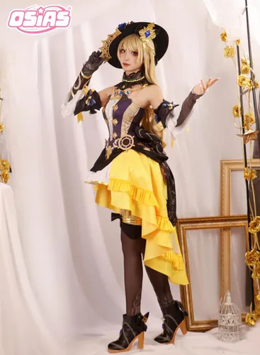 Vista 2 de OSIAS Edición mejorada Genshin Impact Navia Cosplay Disfraz
