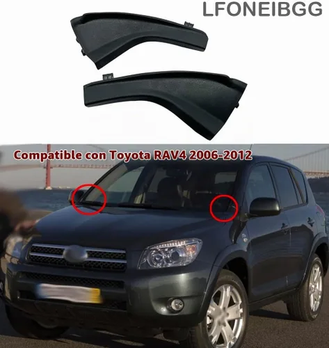 Vista 2 de Para Toyota RAV4 2006-2012 Delantero LH y RH Cowl Extensión Trim Parabrisas Panel de esquina lateral Cubierta de guardabarros