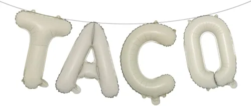 Vista 18 de Fiesta Party Balloons Supplies Taco Balloons Mexican Cinco De Mayo Party Decorations Mylar Foil Balloons Fiesta Party Decorations (L TACO Gold)