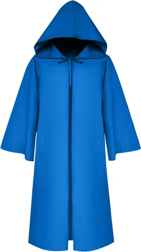 Vista 8 de FRMUIC Capa medieval renacentista, túnica unisex con capucha, bata para Halloween, cosplay, capa de monje de bruja, sacerdote Capa de cosplay