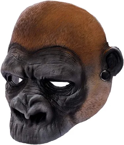 Vista 3 de 1 máscara de mono de Halloween, máscara de gorila, máscara de orangután para Halloween, Navidad, Pascua, carnaval, fiesta de máscaras, accesorios