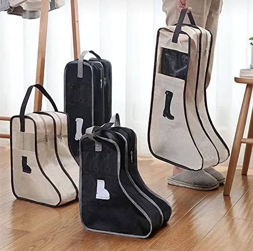 Vista 5 de WITERY Bolsa de zapatos para botas, organizador de viaje, cubo de almacenamiento, portátil, impermeable, organizador de bolsas para zapatos, bolsa