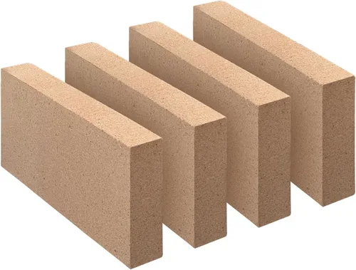 Vista 8 de Ladrillos de fuego, ladrillos refractarios para estufa de leña, tamaño 9 x 4-1/2 x 1-1/4 pulgadas, paquete de 2, ladrillos de fuego aislantes