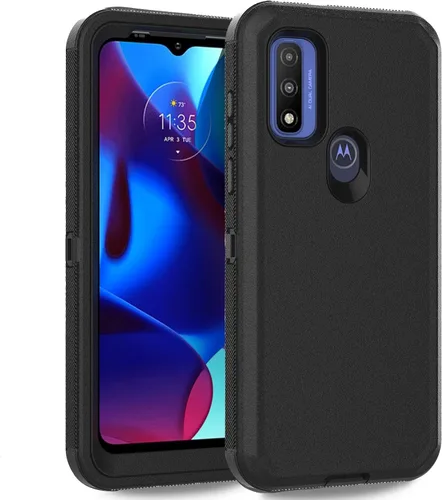 Vista 15 de Funda para Motorola Moto Edge 5G 2025, funda de teléfono resistente a prueba de golpes resistente protectora, 3 en 1 cubierta de parachoques (negro)